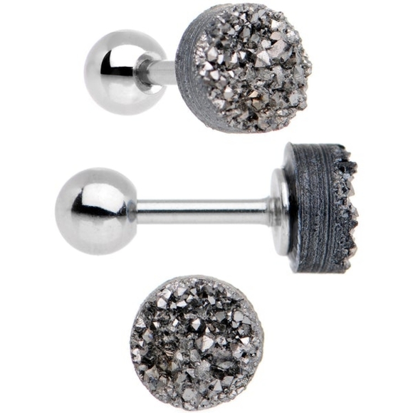 16 Gauge 1/4 Tragus Cartilage Earring Set of 3 - Picture 4 of 8